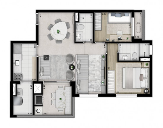 Imagem Apartamento com 1 Quarto à Venda, 37 m² em Vila Monte Alegre - São Paulo