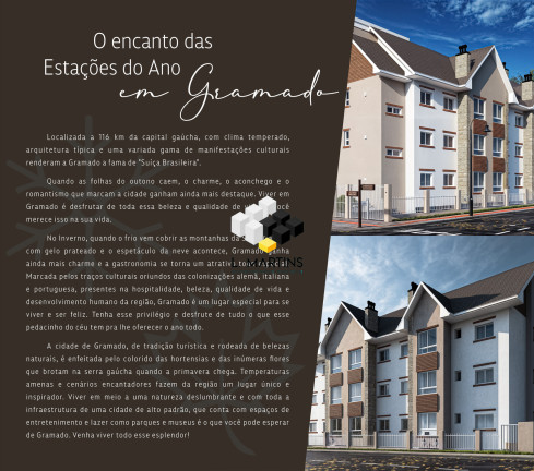 Imagem Apartamento com 2 Quartos à Venda, 59 m² em Moura - Gramado Imagem Apartamento com 2 Quartos à Venda, 59 m² em Moura - Gramado