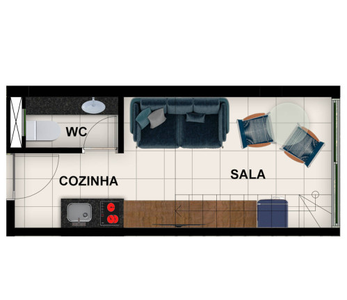 Imagem Apartamento com 1 Quarto à Venda, 23 m² em Centro, Porto De Galinhas - Ipojuca