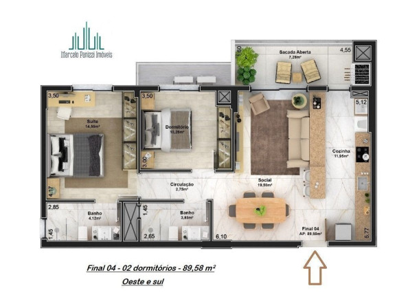 Imagem Apartamento com 2 Quartos à Venda, 96 m² em São Bento - Bento Gonçalves