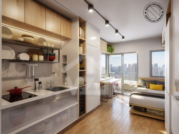 Imagem Apartamento com 1 Quarto à Venda, 19 m² em Brooklin - São Paulo