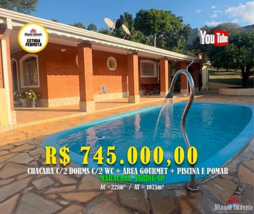 Imóvel com 2 Quartos à Venda, 1.075 m² em Maracanã - Jarinu