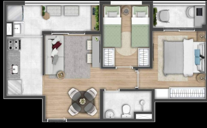 Imagem Apartamento com 2 Quartos à Venda, 45 m² em Morumbi - São Paulo Imagem Apartamento com 2 Quartos à Venda, 45 m² em Morumbi - São Paulo