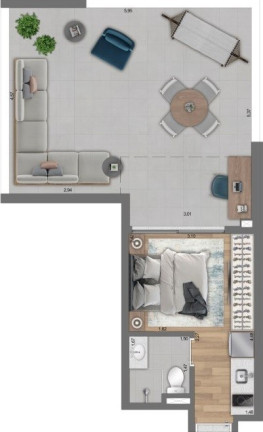 Imagem Imóvel com 1 Quarto à Venda, 20 m² em Paraíso - São Paulo