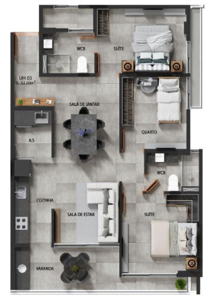 Imagem Apartamento com 3 Quartos à Venda, 82 m² em Camboinha - Cabedelo Imagem Apartamento com 3 Quartos à Venda, 82 m² em Camboinha - Cabedelo