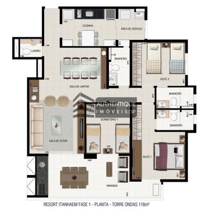 Imagem Apartamento com 3 Quartos à Venda, 100 m² em Centro - Itanhaém Imagem Apartamento com 3 Quartos à Venda, 100 m² em Centro - Itanhaém