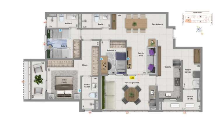 Imagem Apartamento com 2 Quartos à Venda, 96 m² em Embaré - Santos Imagem Apartamento com 2 Quartos à Venda, 96 m² em Embaré - Santos