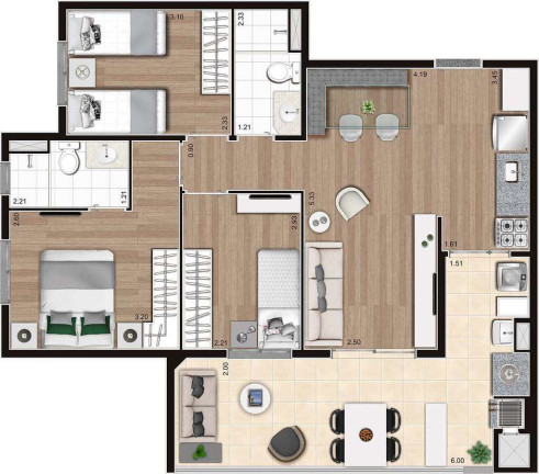 Imagem Apartamento com 3 Quartos à Venda, 76 m² em Vila Leopoldina - São Paulo Imagem Apartamento com 3 Quartos à Venda, 76 m² em Vila Leopoldina - São Paulo