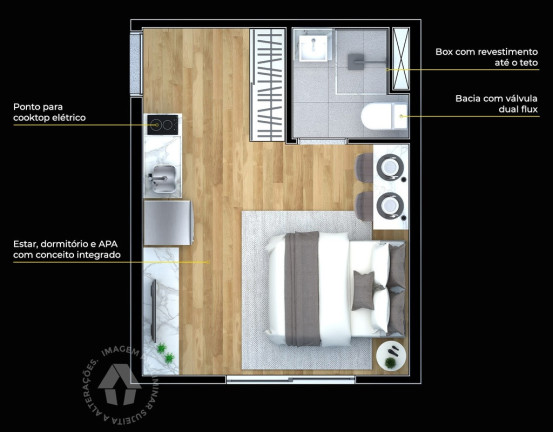 Imagem Imóvel com 1 Quarto à Venda, 20 m² em República - São Paulo Imagem Imóvel com 1 Quarto à Venda, 20 m² em República - São Paulo