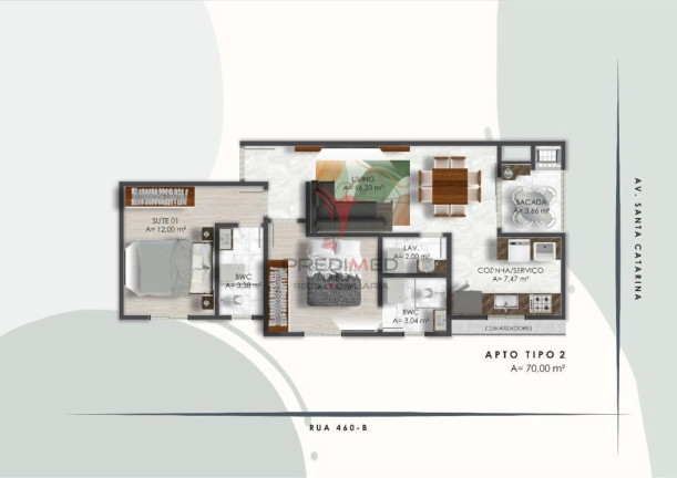 Imagem Apartamento com 2 Quartos à Venda, 70 m² em Jardim Praia Mar - Itapema