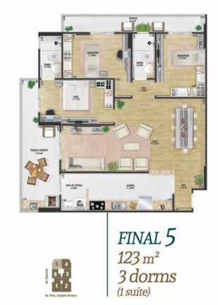 Imagem Apartamento com 3 Quartos à Venda, 123 m² em Aviação - Praia Grande Imagem Apartamento com 3 Quartos à Venda, 123 m² em Aviação - Praia Grande