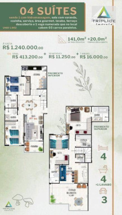 Imagem Cobertura com 4 Quartos à Venda, 161 m² em Jardim Glória - Juiz De Fora