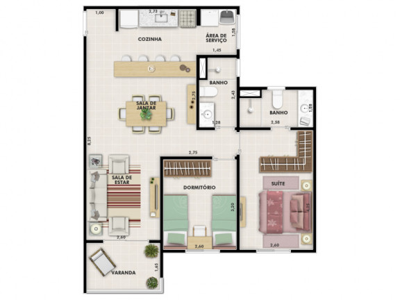 Imagem Apartamento com 2 Quartos à Venda, 69 m² em Jardim Carlos Gomes - Jundiaí