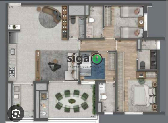 Imagem Apartamento com 3 Quartos à Venda, 107 m² em Vila Santa Catarina - São Paulo