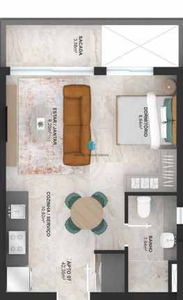 Imagem Apartamento com 1 Quarto à Venda, 42 m² em Centro - Bento Gonçalves