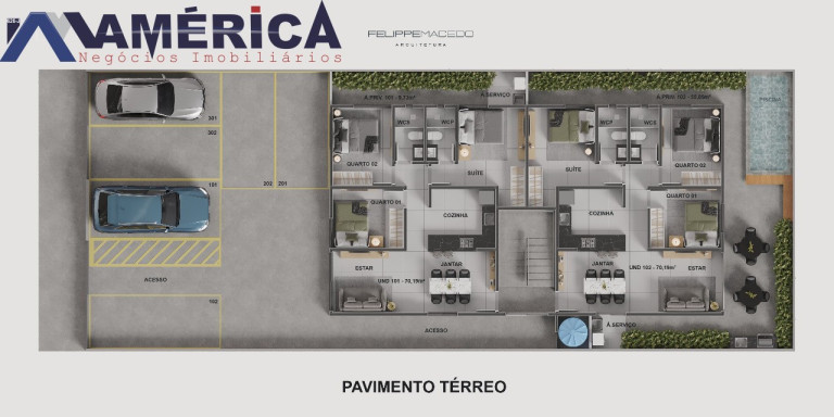 Imagem Imóvel com 3 Quartos à Venda, 70 m² em Bancários - João Pessoa