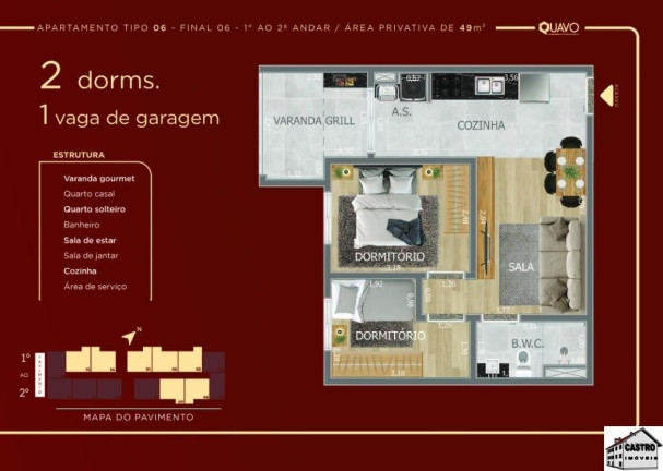 Imagem Apartamento com 2 Quartos à Venda, 45 m² em Vila Fernandes - São Paulo