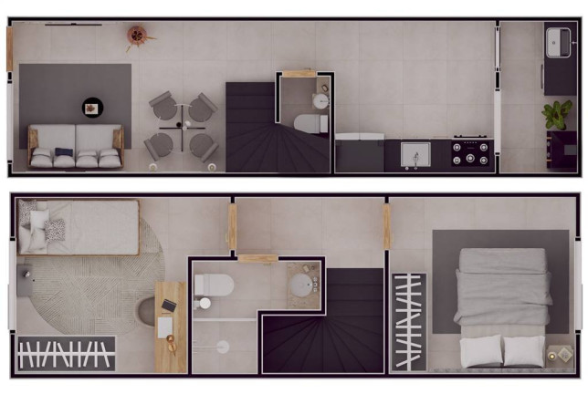 Imagem Sobrado com 2 Quartos à Venda, 52 m² em Tude Bastos - Praia Grande