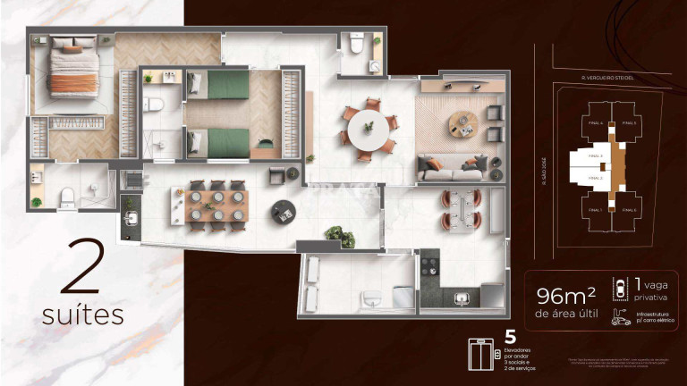 Imagem Apartamento à Venda, 96 m² em Embaré - Santos Imagem Apartamento à Venda, 96 m² em Embaré - Santos