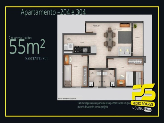 Imagem Apartamento com 2 Quartos à Venda, 54 m² em Aeroclube - João Pessoa