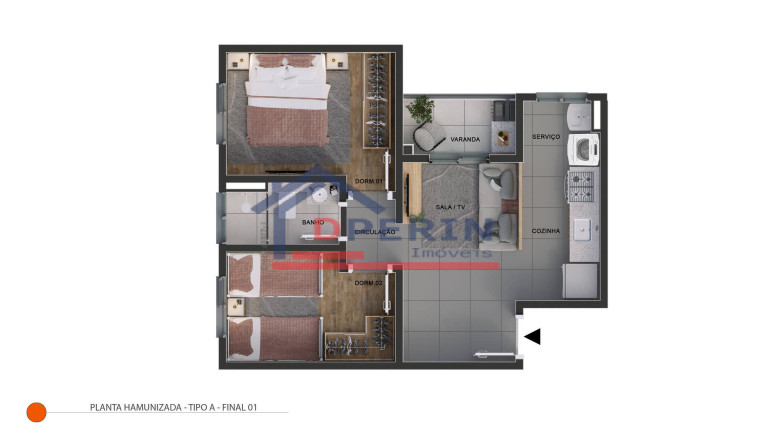 Imagem Apartamento com 2 Quartos à Venda, 46 m² em Parque Fehr - São Carlos
