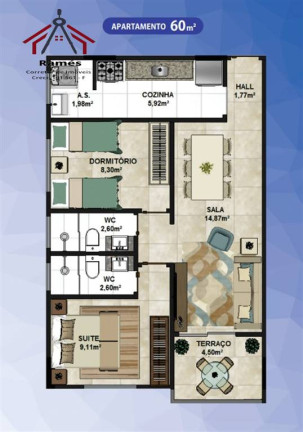 Imagem Apartamento com 2 Quartos à Venda, 60 m² em Ocian - Praia Grande Imagem Apartamento com 2 Quartos à Venda, 60 m² em Ocian - Praia Grande