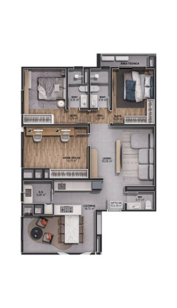 Imagem Apartamento com 2 Quartos à Venda, 60 m² em Itajuba - Barra Velha Imagem Apartamento com 2 Quartos à Venda, 60 m² em Itajuba - Barra Velha