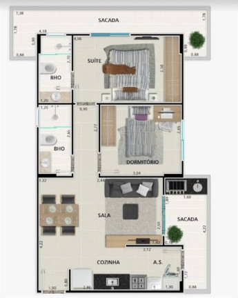 Imagem Apartamento com 2 Quartos à Venda, 69 m² em Guilhermina - Praia Grande Imagem Apartamento com 2 Quartos à Venda, 69 m² em Guilhermina - Praia Grande