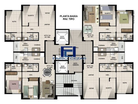 Imagem Apartamento com 2 Quartos à Venda, 46 m² em Campo Grande - Recife Imagem Apartamento com 2 Quartos à Venda, 46 m² em Campo Grande - Recife