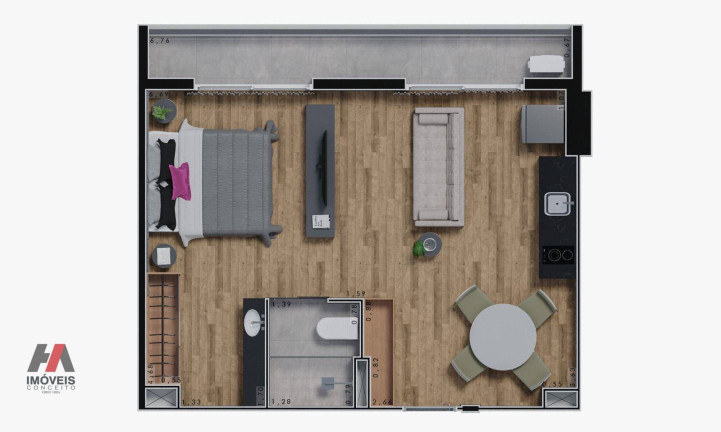 Imagem Studio com 1 Quarto à Venda, 21 m² em Praia De Iracema - Fortaleza