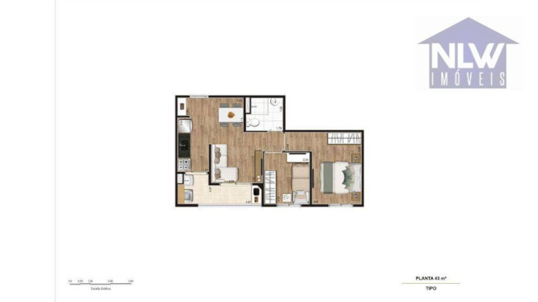 Apartamento com 2 Quartos à Venda, 43 m² em Vila São João - Guarulhos