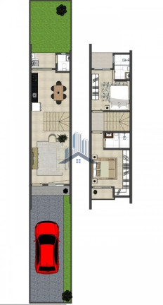 Imagem Sobrado com 2 Quartos à Venda, 82 m² em Bucarein - Joinville