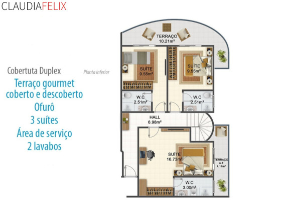 Imagem Imóvel com 3 Quartos à Venda, 140 m² em Guilhermina - Praia Grande