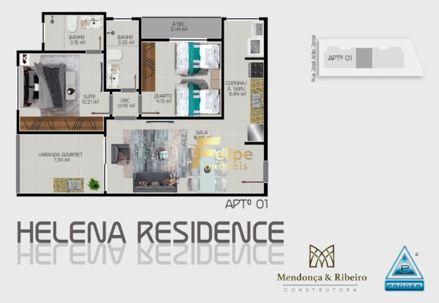 Imagem Imóvel com 2 Quartos à Venda, 60 m² em Muquiçaba - Guarapari