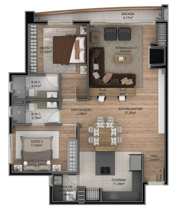 Imagem Apartamento com 2 Quartos à Venda, 100 m² em Centro - Gramado