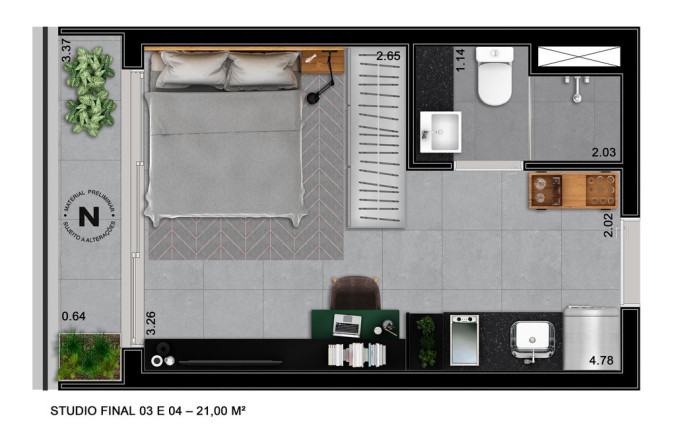 Imagem Imóvel com 1 Quarto à Venda, 32 m² em Consolação - São Paulo