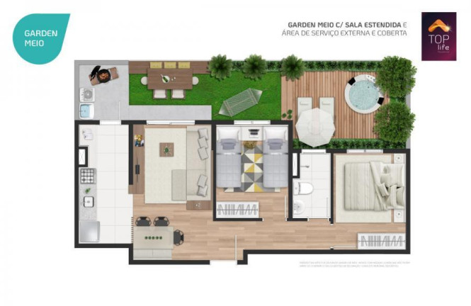 Imagem Apartamento com 2 Quartos à Venda, 45 m² em Top Life -  Programa Casa Verde Amarela - Cotia
