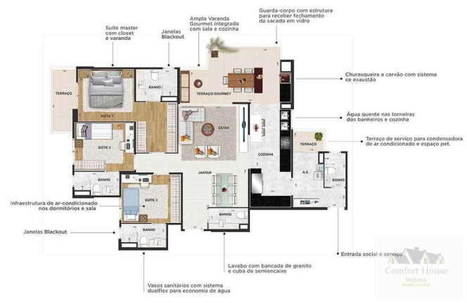 Imagem Apartamento com 3 Quartos à Venda, 125 m² em Vila Assunção - Santo André Imagem Apartamento com 3 Quartos à Venda, 125 m² em Vila Assunção - Santo André