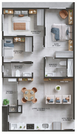 Imagem Imóvel com 2 Quartos à Venda, 62 m² em Morretes