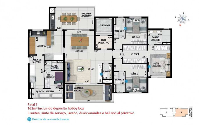 Imagem Apartamento com 3 Quartos à Venda, 163 m² em Cambuí - Campinas