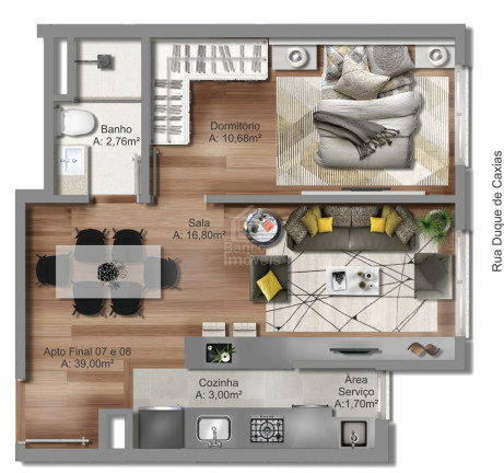 Imagem Apartamento com 1 Quarto à Venda, 39 m² em Nossa Senhora De Fátima - Santa Maria Imagem Apartamento com 1 Quarto à Venda, 39 m² em Nossa Senhora De Fátima - Santa Maria