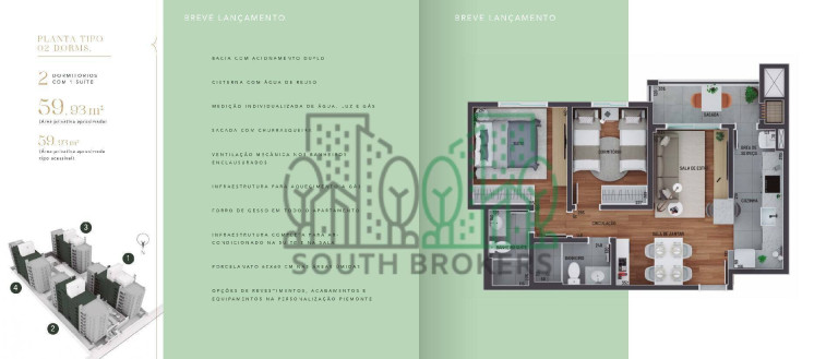 Imagem Apartamento com 3 Quartos à Venda, 59 m² em Tingui - Curitiba Imagem Apartamento com 3 Quartos à Venda, 59 m² em Tingui - Curitiba