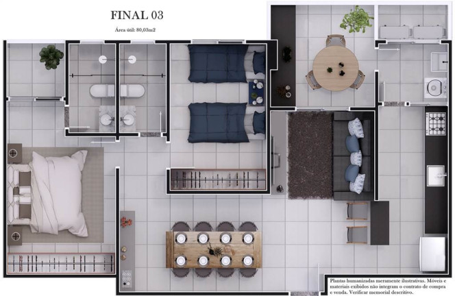 Imagem Apartamento com 2 Quartos à Venda, 81 m² em Aviação - Praia Grande