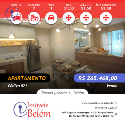 Imagem Apartamento com 2 Quartos à Venda, 51 m² em Tapanã (icoaraci) - Belém