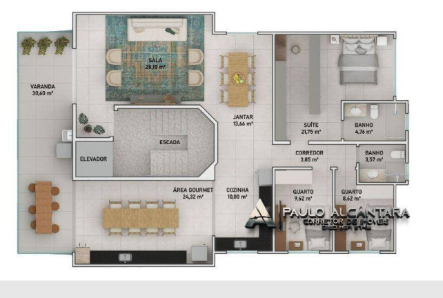 Imagem Apartamento com 3 Quartos à Venda, 161 m² em Veneza - Ipatinga