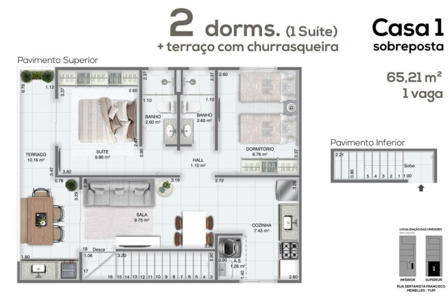 Imagem Casa de Condomínio com 2 Quartos à Venda, 65 m² em Tupi - Praia Grande Imagem Casa de Condomínio com 2 Quartos à Venda, 65 m² em Tupi - Praia Grande