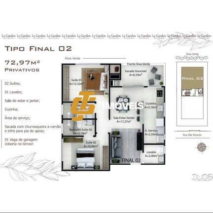 Imagem Apartamento com 2 Quartos à Venda,  em Terras Altas - Camboriú