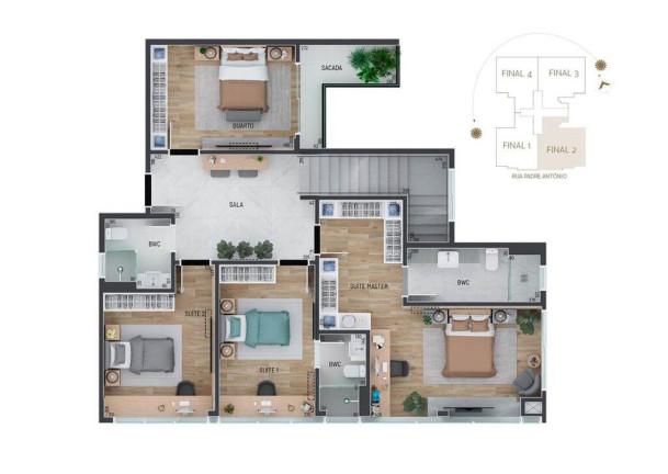 Imagem Cobertura com 4 Quartos à Venda, 281 m² em Centro - Curitiba