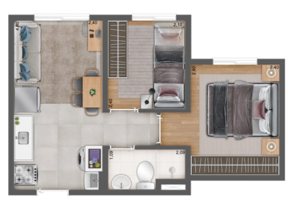 Imagem Imóvel com 2 Quartos à Venda, 32 m² em Itaquera - São Paulo