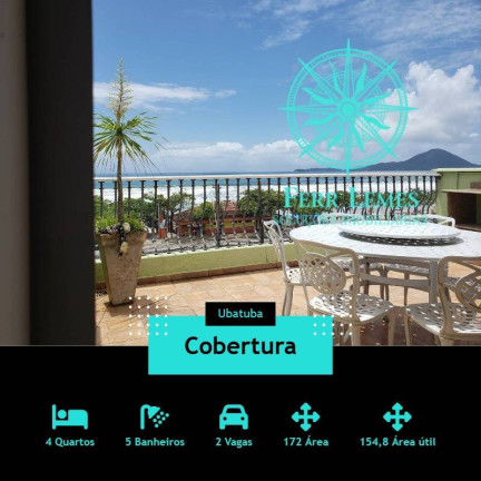 Cobertura com 4 Quartos à Venda, 154 m² em Praia Grande - Ubatuba
